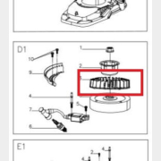 Крыльчатка маховика для газонокосилки GUNTER LMB-420, 480SV (Y7A60000000)