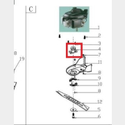 Ступица ножа для газонокосилки GUNTER LMB-530SV (G34AWX00000)