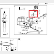 Фиксатор крышки бензобака для газонокосилки GUNTER LMB-420, 480SV (Y28T0000000)