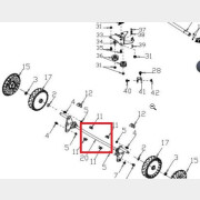 Втулка оси передней для газонокосилки GUNTER LMB-530SV (G349X000000)