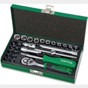 Набор инструментов 1/4" 6 граней 27 предметов TOPTUL (GCAD2701)