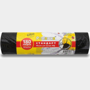 Пакеты для мусора с завязками РОМАШКА Стандарт 180 л 10 штук черные (ЗВС-180/10/12/Ч)