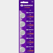 Батарейка CR2032 DAEWOO Lithium 3 V 5 штук (5030268)