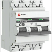 Автоматический выключатель EKF PROxima ВА 47-63M 3P 50А C 6кА (mcb4763m-6-3-50C-pro)