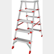 Лестница-стремянка алюминиевая двухсторонняя 110 см НОВАЯ ВЫСОТА NV3127 (3127205)
