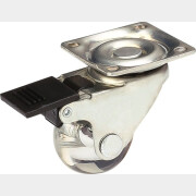 Колесо мебельное STARFIX d35 мм с поворотной площадкой с фиксатором (SMF-18012)