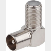 Разъем-переходник гнездо F - штекер TV угловой ЮПИТЕР (JPZ1-7312-1)