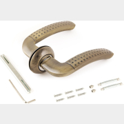 Ручка дверная на розетке АЛЛЮР Фостер AB старая бронза (11187)