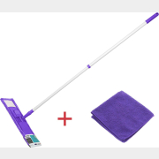 Швабра для пола PERFECTO LINEA с насадкой из микрофибры лиловая (43-392030)