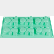 Форма для выпечки силиконовая прямоугольная на 6 кексов 30,5х18х2 см PERFECTO LINEA бирюзовая (20-104822)