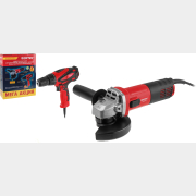Набор инструмента шлифмашина угловая (болгарка) WORTEX AG 1209-3 и дрель-шуруповерт DR 1023 D (1329385)