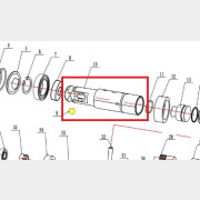 Ствол в сборе для перфоратора WORTEX CRH1810 (YN-5018-01-23)