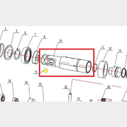 Ствол в сборе для перфоратора WORTEX CRH1810 (YN-5018-01-23)