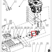 Болт крепления колеса для газонокосилки ECO SCG-400 (636002)