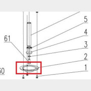 Фланец опорный головки косильной для газонокосилки ECO LG-820 (624015)