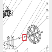 Втулка проставочная колеса левого для газонокосилки ECO LG-820 (624003)