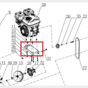 Плита монтажная двигателя для газонокосилки ECO SCG-400 (631002)