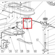 Вал опорный головки косильной для газонокосилки ECO LG-820 (624010)
