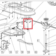 Вал опорный головки косильной для газонокосилки ECO LG-820 (624010)