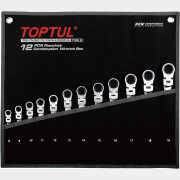 Набор ключей комбинированных с поворотной трещоткой 8-19 мм 12 предметов TOPTUL (GPAQ1204)