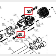 Щеткодержатель для торцовочной пилы BULL CM 2502 (HZ91551-117)