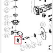Крышка подшипника для болгарки BULL WS1205 (JM1153-27)