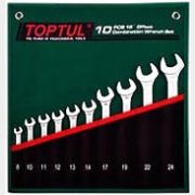 Набор ключей комбинированных 8-24 мм 10 предметов TOPTUL Pro-Line (GRAW1001)