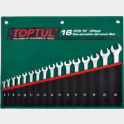 Набор ключей комбинированных 6-24 мм 16 предметов TOPTUL Pro-Line (GRAW1601)