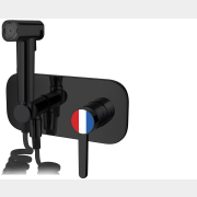 Смеситель скрытого монтажа для псевдобиде A-FIVE Lotus черный (А5-0643)