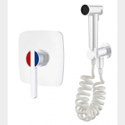 Смеситель скрытого монтажа для псевдобиде A-FIVE Lotus белый (А5-0750)