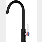 Смеситель для кухни A-FIVE Rose черный + белый (А5-0824)