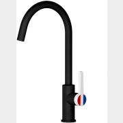 Смеситель для кухни A-FIVE Rose черный + белый (А5-0824)