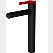 Смеситель для умывальника A-FIVE Rose черный + красный (А5-1020)