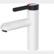 Смеситель для умывальника A-FIVE Rose белый + черный  (А5-0921)