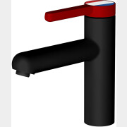 Смеситель для умывальника A-FIVE Rose черный + красный (А5-1021)