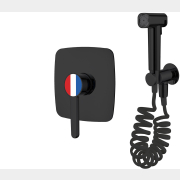 Смеситель скрытого монтажа для псевдобиде A-FIVE Lotus черный (А5-0650)