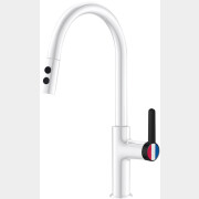 Смеситель для кухни A-FIVE Rose белый + черный (А5-0925)