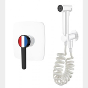 Смеситель скрытого монтажа для псевдобиде A-FIVE Rose белый + черный (А5-0950)