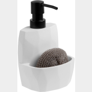 Дозатор для жидкого мыла с подставкой для губки PERFECTO LINEA Symphony белый (35-103001)