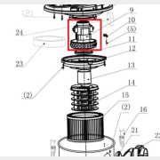 Двигатель 1200Вт для пылесоса WORTEX VC2015-2WS (JN302-20L-09)