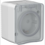 Розетка наружная с заземлением SYSTEME (SCHNEIDER) ELECTRIC AtlasDesign Profi54 серый (ATN543045)