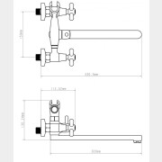 Смеситель для ванны ECONOCE серия 340 (EC0342)