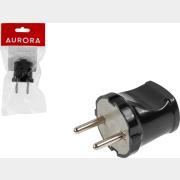 Вилка электрическая прямая 10А 250В AURORA STARTUL черная (A100-002)
