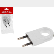 Вилка электрическая с кольцом 10А 250В AURORA STARTUL белая (A100-001)