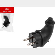 Вилка электрическая угловая с заземлением 16А 250В AURORA STARTUL черная (A100-011)