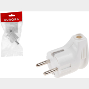 Вилка электрическая угловая с заземлением 16А 250В AURORA STARTUL белая (A100-005)