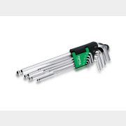 Набор ключей шестигранных 1/16"-3/8" 9 предметов длинных с шариком TOPTUL (GBAL0901)