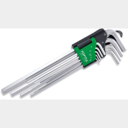 Набор ключей шестигранных 1,5-10 мм 9 предметов экстра длинных TOPTUL (GAAL0912)