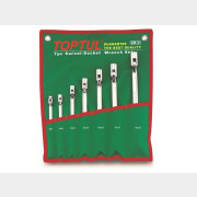 Набор ключей торцевых шарнирных 6-19 мм TOPTUL (GAAA0704)