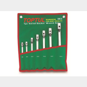 Набор ключей торцевых шарнирных 6-19 мм TOPTUL (GAAA0704)